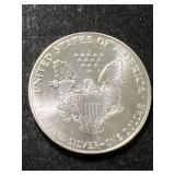 1993 AMERICAN SILVER EAGLE 1 TROY OZ .999 FINE SILVER