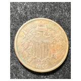 1865 US 2 CENT PIECE