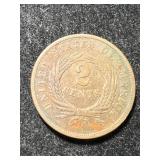1865 US 2 CENT PIECE