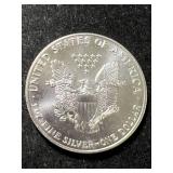 1989 AMERICAN SILVER EAGLE 1 TROY OZ .999 FINE SILVER