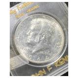 1964 US KENNEDY HALF DOLLAR UNC IN CASE