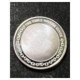 1 TROY OZ .999 FINE SILVER MOOSE ROUND