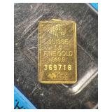 1 GRAM .9999 FINE GOLD PAMP BAR