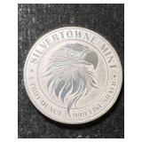 1 TROY OZ .999 FINE SILVER SILVERTOWNE MINT ROUND