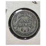1907 US BARBER DIME