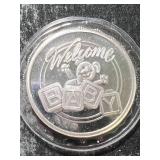 1 TROY OZ .999 FINE SILVER WELCOME BABY ROUND