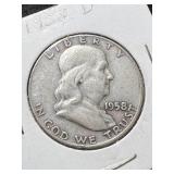 1958-D US FRANKLIN HALF DOLLAR