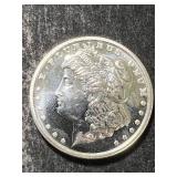 1 TROY OZ .999 FINE SILVER MORGAN DOLLAR DESIGNED ROUND