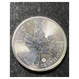 2015 CANADIAN MAPLE LEAF 1 TROY OZ .9999 FINE SILVER