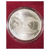 1 TROY OZ .999 FINE SILVER BILL OF RIGHTS ROUND IN BOX