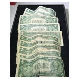 GROUP OF 10 US BLUE SEAL $1 SILVER CERTIFICATES