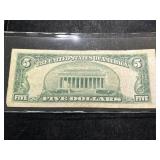 1950A US $5 FEDERAL RESERVE NOTE