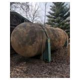 Fiberlgass chemical storage tank. Approx 20