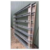 C-channel rails nailed to wood 2x4