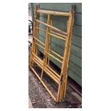 Yellow metal panel racks