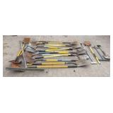 Shovels, spade, scraper, soil compactor; grading rake.