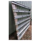 C-channel rails nailed to wood 2x4