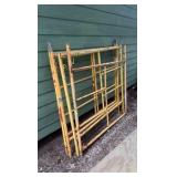 Yellow metal panel racks