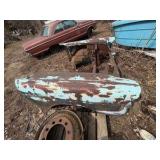 Chevrolet front end of classic car, probably 1957