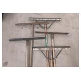 Rakes, brooms, shovels, squeegees, axe