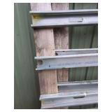 C-channel rails nailed to wood 2x4