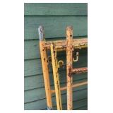 Yellow metal panel racks