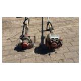 (2) Shindaiwa Power heads w/ Rubber Paddle Drum Attachments,