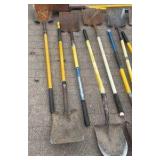 Shovels, spade, scraper, soil compactor; grading rake.