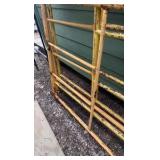 Yellow metal panel racks