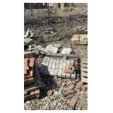 (32) Pallets of flagstone, clay bricks, pavers, retaining wall bricks