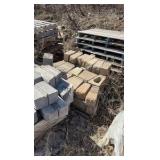 (21) pallets of flagstone, wall bricks caps