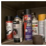 Metal cabinet with contents.