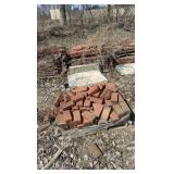 (32) Pallets of flagstone, clay bricks, pavers, retaining wall bricks