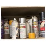 Metal cabinet with contents.