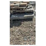 (92) Pallets  flagstone, retaining wall bricks, pavers, steps, wall caps