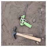 Wheelbarrow lot of assorted tools
