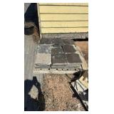 (21) pallets of flagstone, wall bricks caps