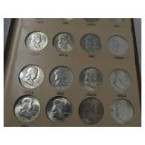 Forty 1948 - 1963 Franklin Half Dollars in Full Book