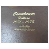 36 Coin Fully Filled Dansco Coin Album #8176 for Eisenhower Dollar Coins.