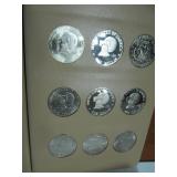 36 Coin Fully Filled Dansco Coin Album #8176 for Eisenhower Dollar Coins.