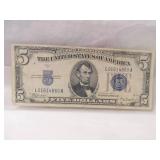 1934A Five Dollar Silver Certificate # L01614860A