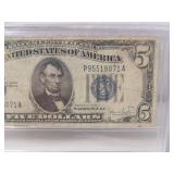 1934C Five Dollar Silver Certificate