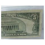 1934C Five Dollar Silver Certificate