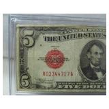 1928E Five Dollar Red Seal Note