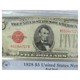 1928E Five Dollar Red Seal Note