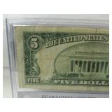 1928E Five Dollar Red Seal Note