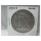 1934S Peace Silver Dollar Coin