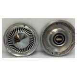 Vintage 1973 Chevrolet Caprice 15 1/2" Hubcap & 1959-1960 Thunderbird Fairline Galaxie Ranchero 14" Hubcap