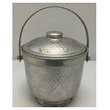 Mid-Century Modern Italian Hammered Aluminum Ice Bucket
