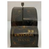 1905 Universal 3 Coin Registering Adding Tin Litho Bank Chas. W. Shank C. Chi